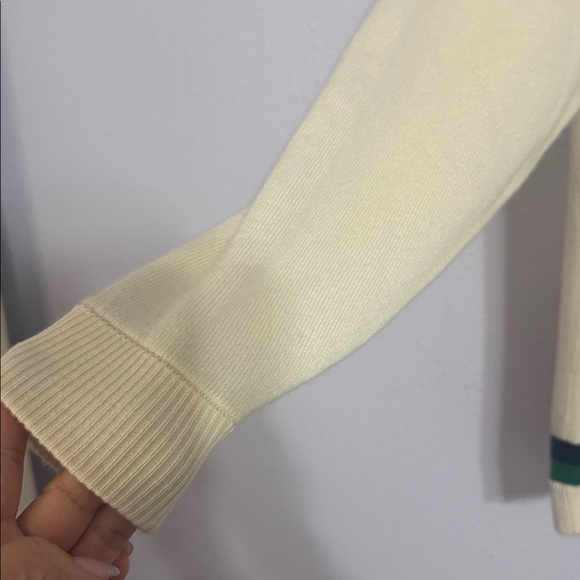 Tibi Women Washable Wool/Cashmere Blend Striped Warp V-Neck Pullover Size XS - Picture 6 of 10